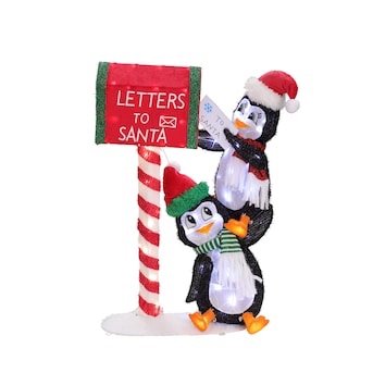 Holiday Living 36-in Penguin Free Standing Decoration with Multicolor LED Lights