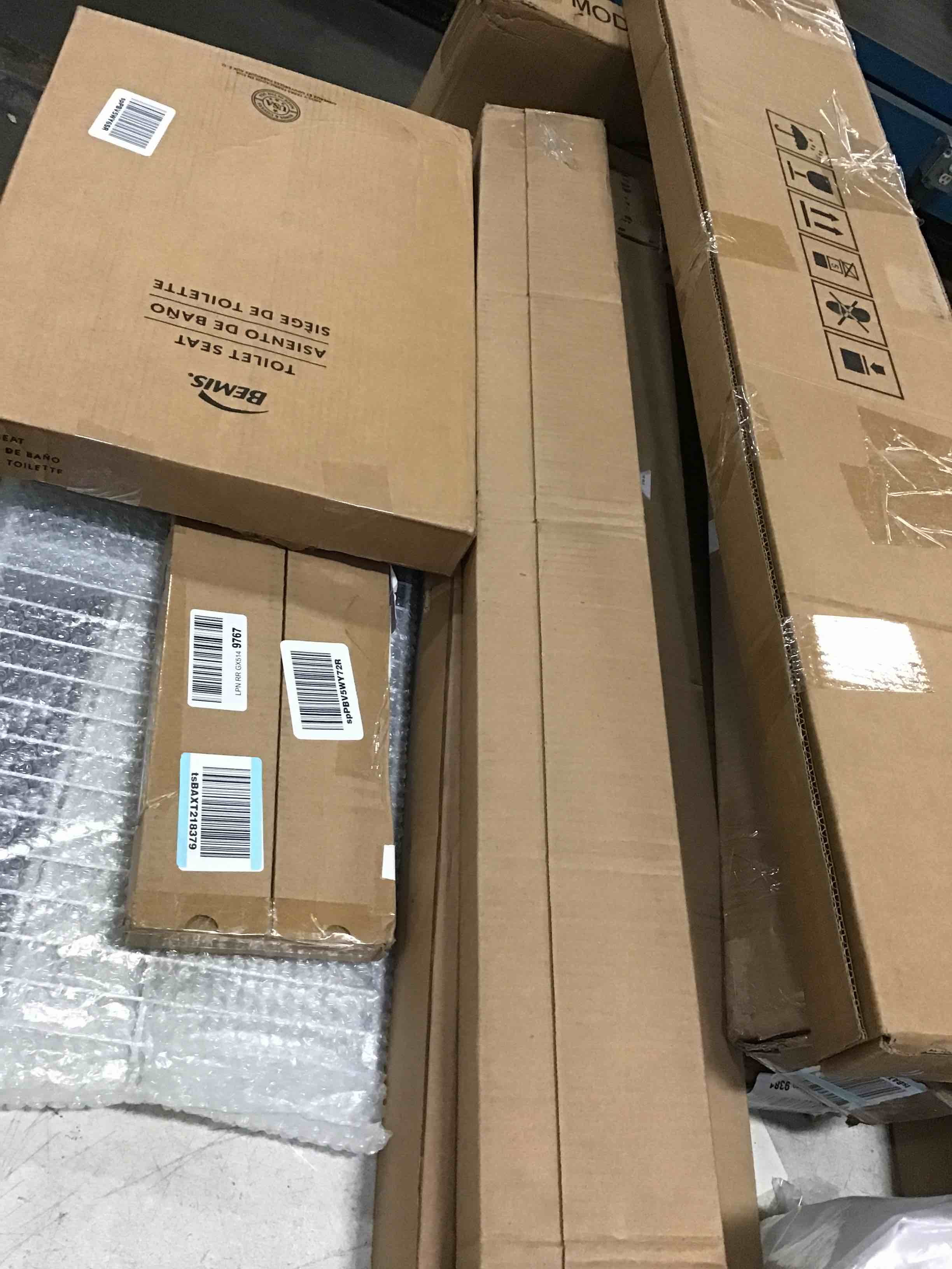 assorted toilet seat,curtain rods,cordless and more