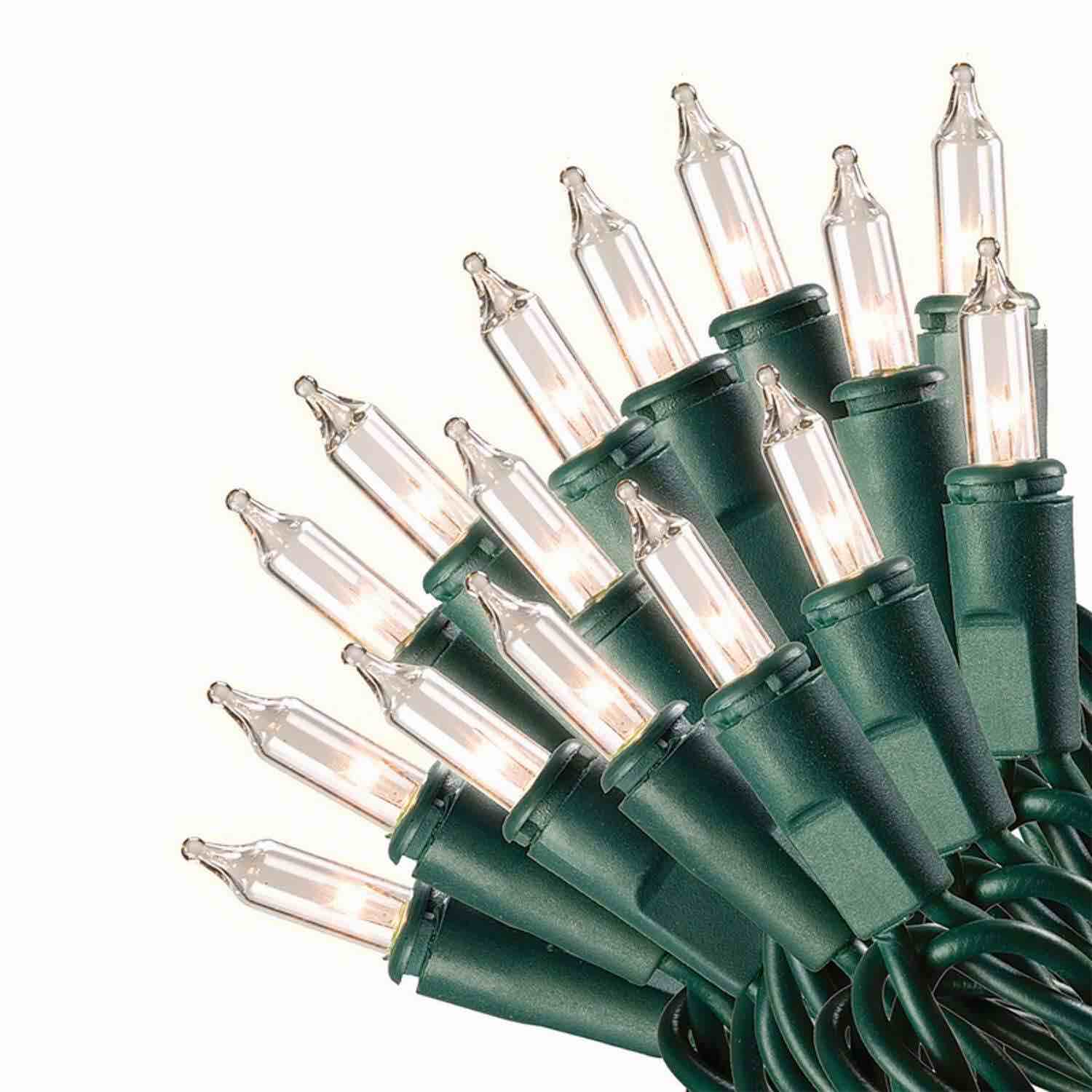 50 clear incandescent mini lights 2 pack 