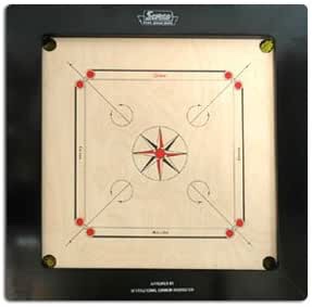 Surco Boss Speedo Carrom Board with Coins and Striker, 20mm