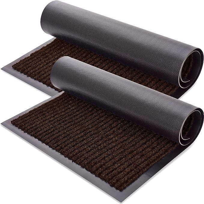 Mat for Shoe Scraper, Ideal for Inside Outside Home High Traffic Area, Brown 