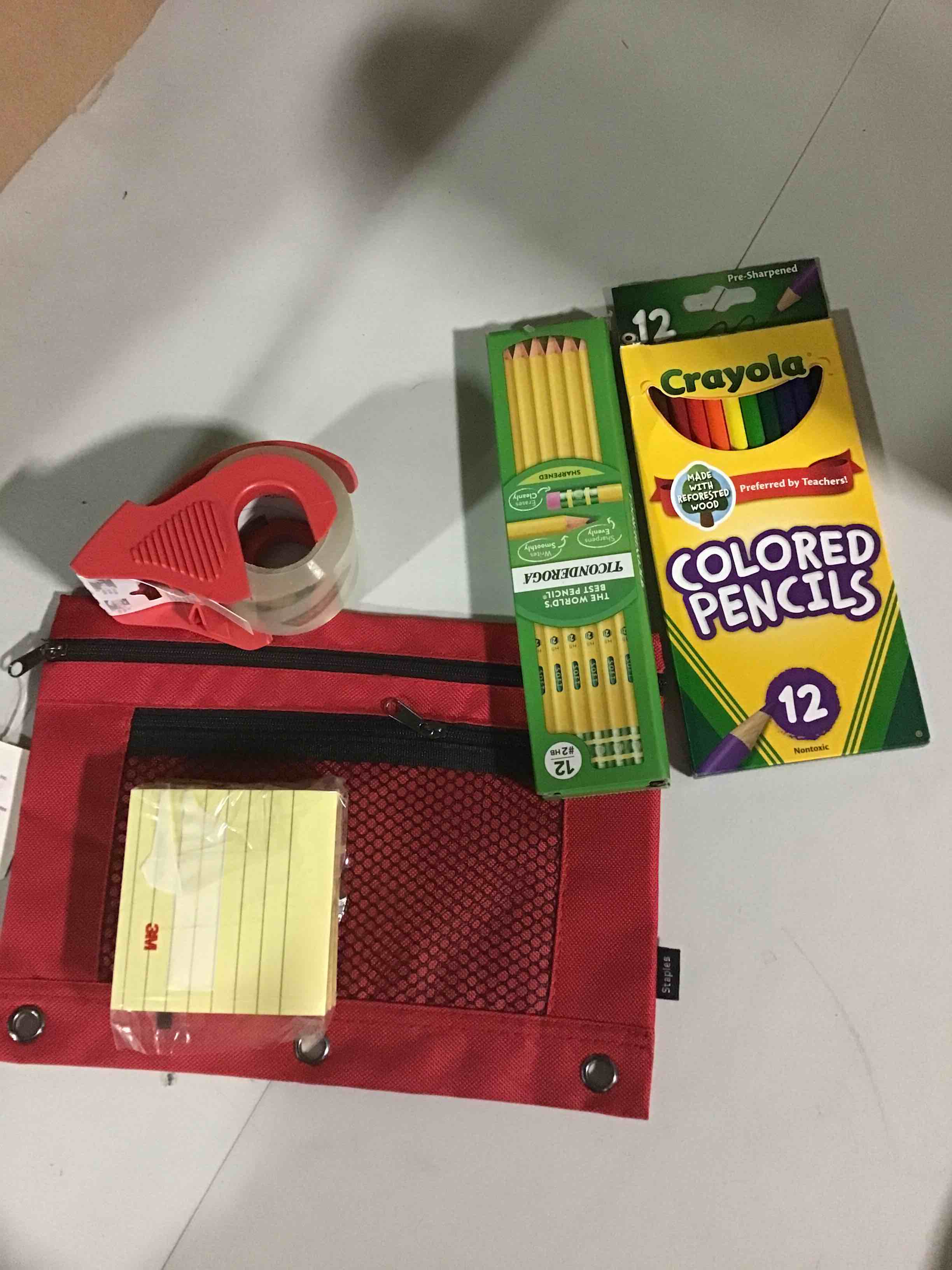 Assorted material for school