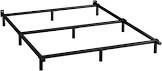 Hafenpo Metal Bed Frame - Sturdy Platform Bed Frame Heavy Duty Non-Slip Bed Frame Black King Bed Frame 9 Leg Support Easy to Assemble Suitable for Any Space King Size