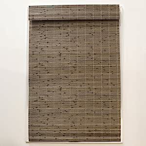 Radiance 2216606E Cordless Dockside Flatstick Bamboo Roman Shade - 30 in. W X 64 in. L, Driftwood