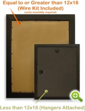 Craig Frames 7171610BK Wood Grain Finish 22 by 26-Inch Picture/Poster Frame, 0.825-Inch Wide, Solid Black