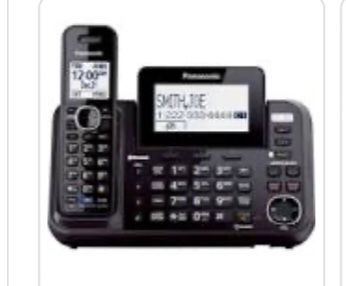 Panasonic 2-Line Cordless Phone System with 2 Handsets - Answering Machine, Link2Cell, 3-Way Conference, Call Block, Long Range DECT 6.0, Bluetooth - KX-TG9542B (Black)