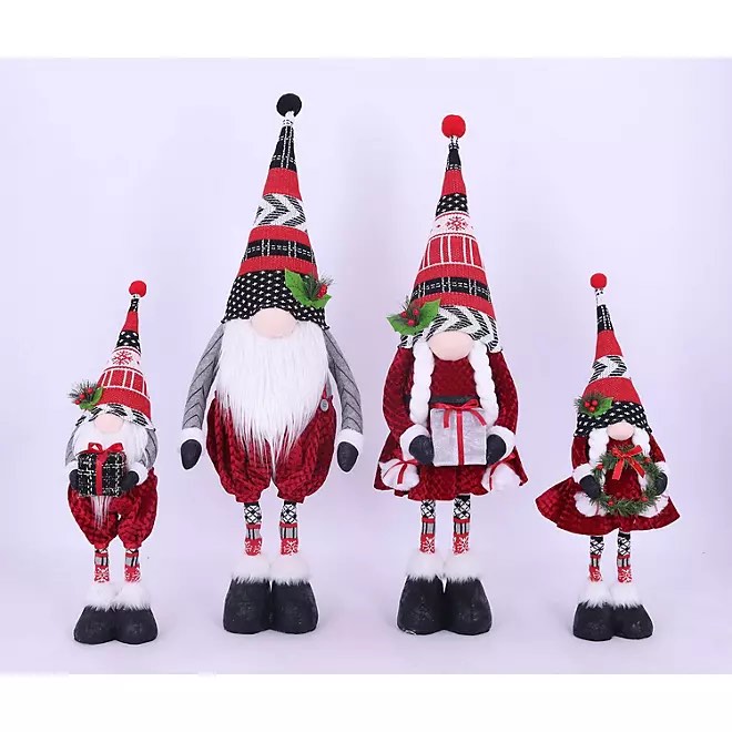 Member's Mark Plush Gnome Décor, Set of 4