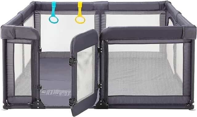 baby playpen grey