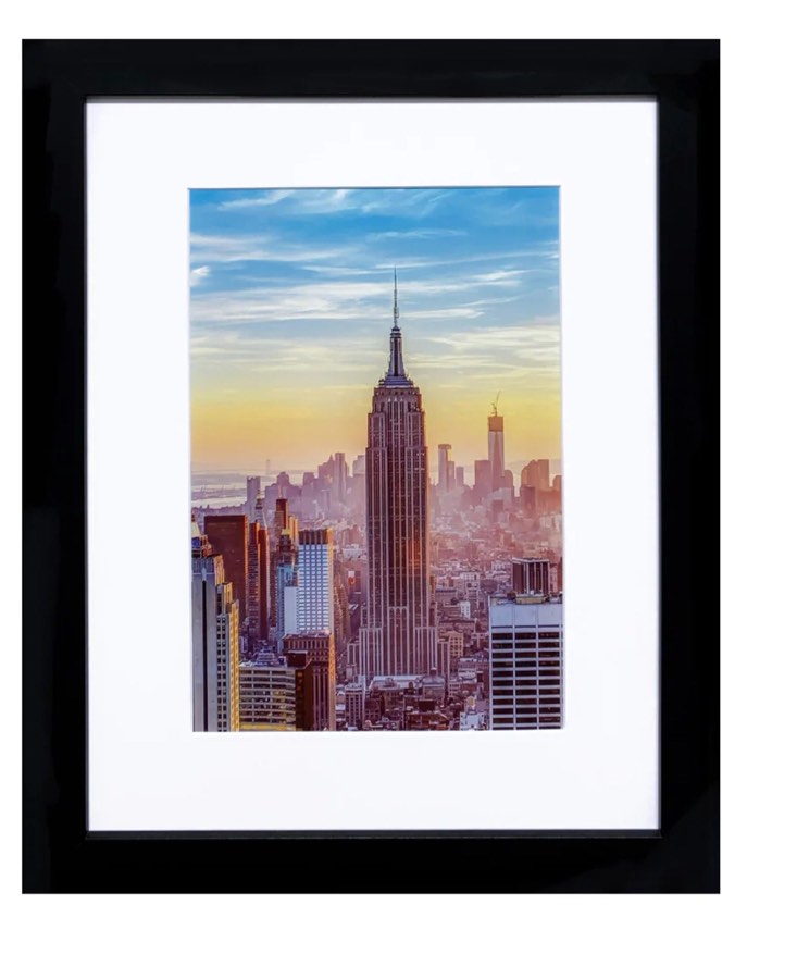 frame amo 23x31 black picture 1 inch border acrylic face 