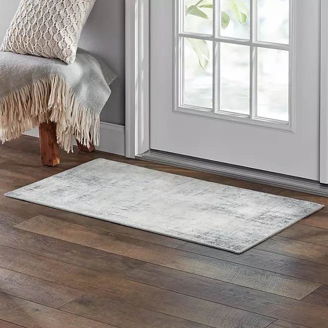 Member's Mark Everwash Washable Accent Rug, 2'x 3'7". Ivory/Blue.