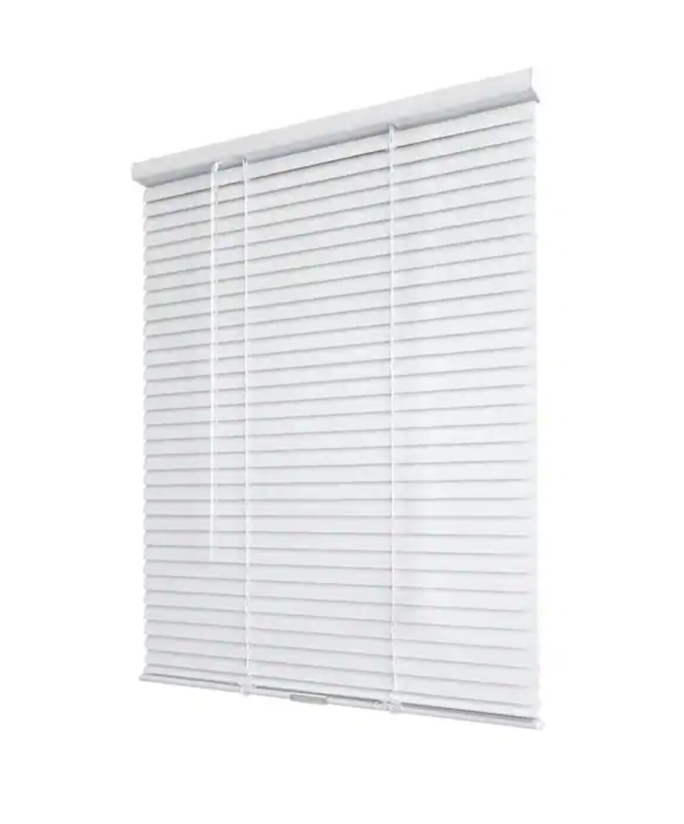 Hampton Bay White Cordless Room Darkening Vinyl Mini Blinds with 1 in. Slats-31 in. W x 72 in. L