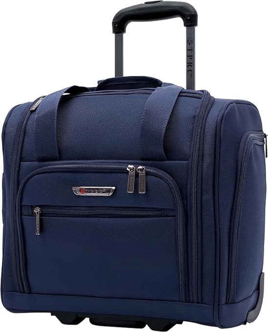 TPRC 15" Smart equipaje de mano para abajo del asiento, con puerto de carga USB, Opción azul marino.), PR-85315-410