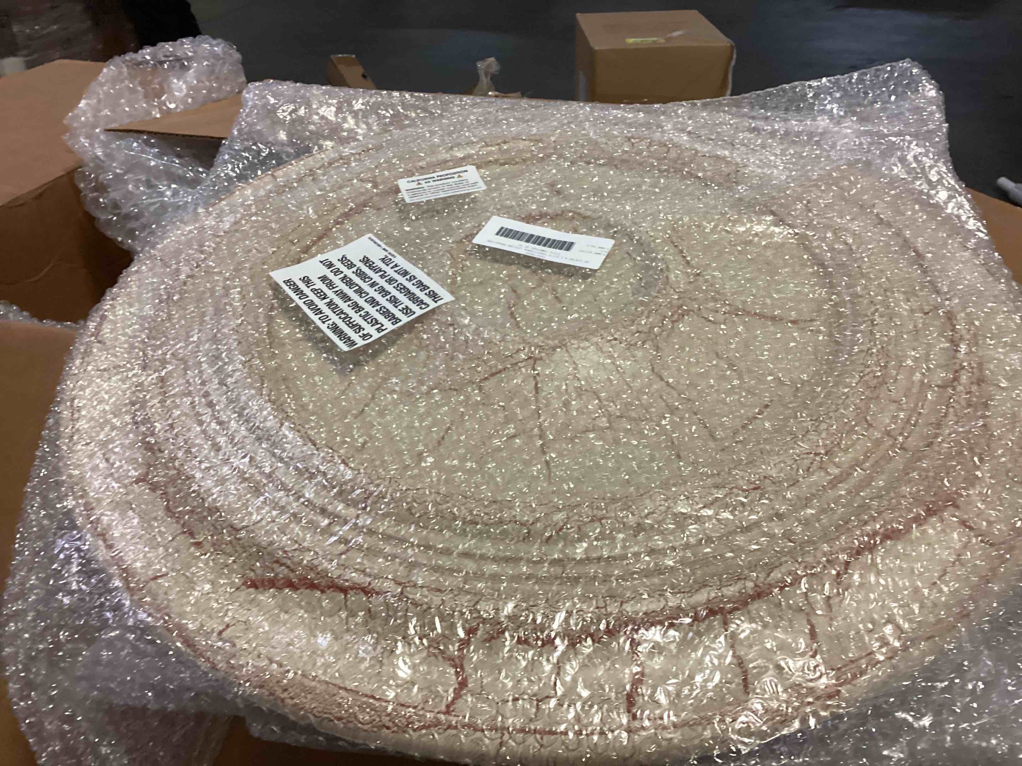 Ekena Millwork CM24TRGDC Traditional Ceiling Medallion, 24 3/8"OD x 1 1/2"P (Fits Canopies up to 5 1/2"), Hand-Painted Gobi Desert Crackle