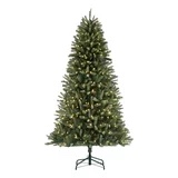 7.5 ft Pre-Lit Winslow Sure-Lit Pole Fir Artificial Christmas Tree, 500 LED, Blue, by Holiday Time