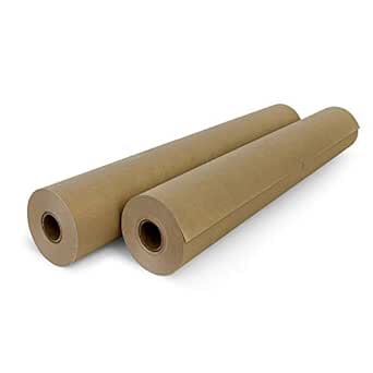 IDL Packaging Brown Kraft Paper Roll 24" x 180 feet (2160 inches) (Pack of 2) - Perfect Paper for Packing - Kraft Wrapping Paper for Moving - Floor Masking Paper - 100% Recycled Paper