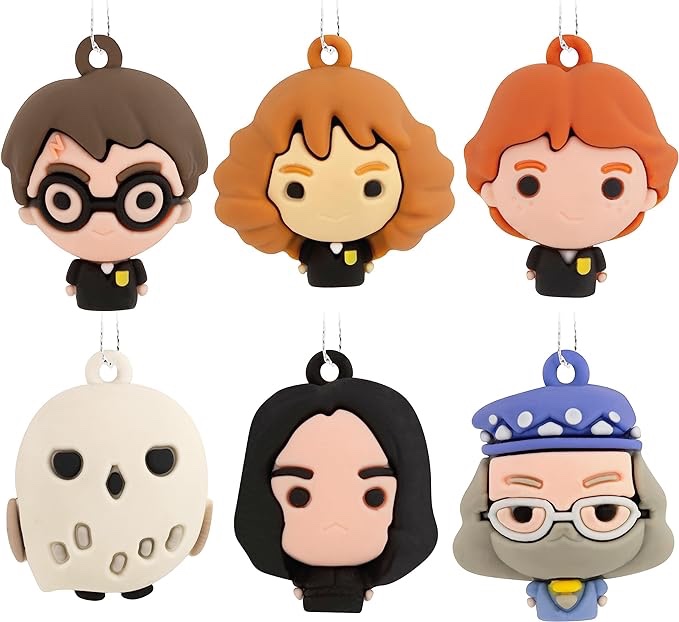 Hallmark Harry Potter and Friends Miniature Christmas Ornaments,Plastic, Set of 6 (0002HCM9230)