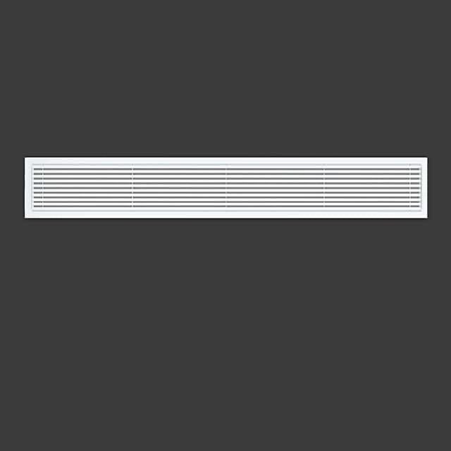 Powrocket Linear Bar Air Grille 44" X 6", Aluminum Air Supply/Return Grilles,Easy Air Flow,Removable Grille/Door-HVAC Air Vent Cover,White[Outer Dimensions: 44.8"w X 6.8"h]