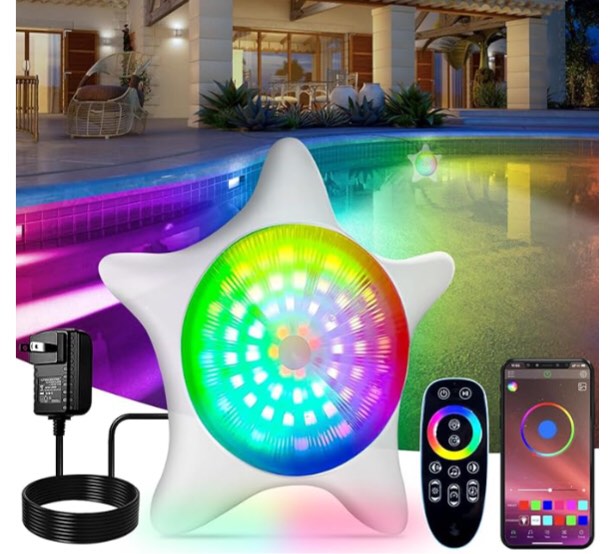 RGB LED  Pool Lights for Above Ground Inground the Pool 2 Pack