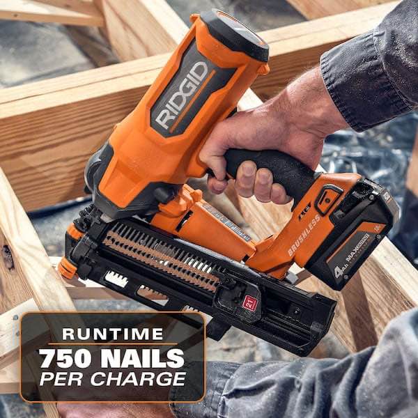 RIDGID 18V Brushless Cordless 21° 3-1/2 in. Framing Nailer (Tool Only)