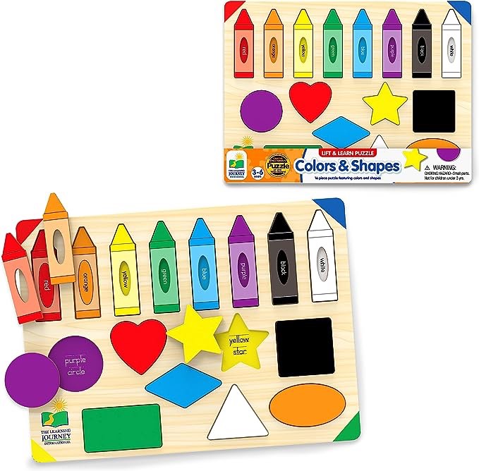 lift & learn puzzles colors & shapes and on the farm 