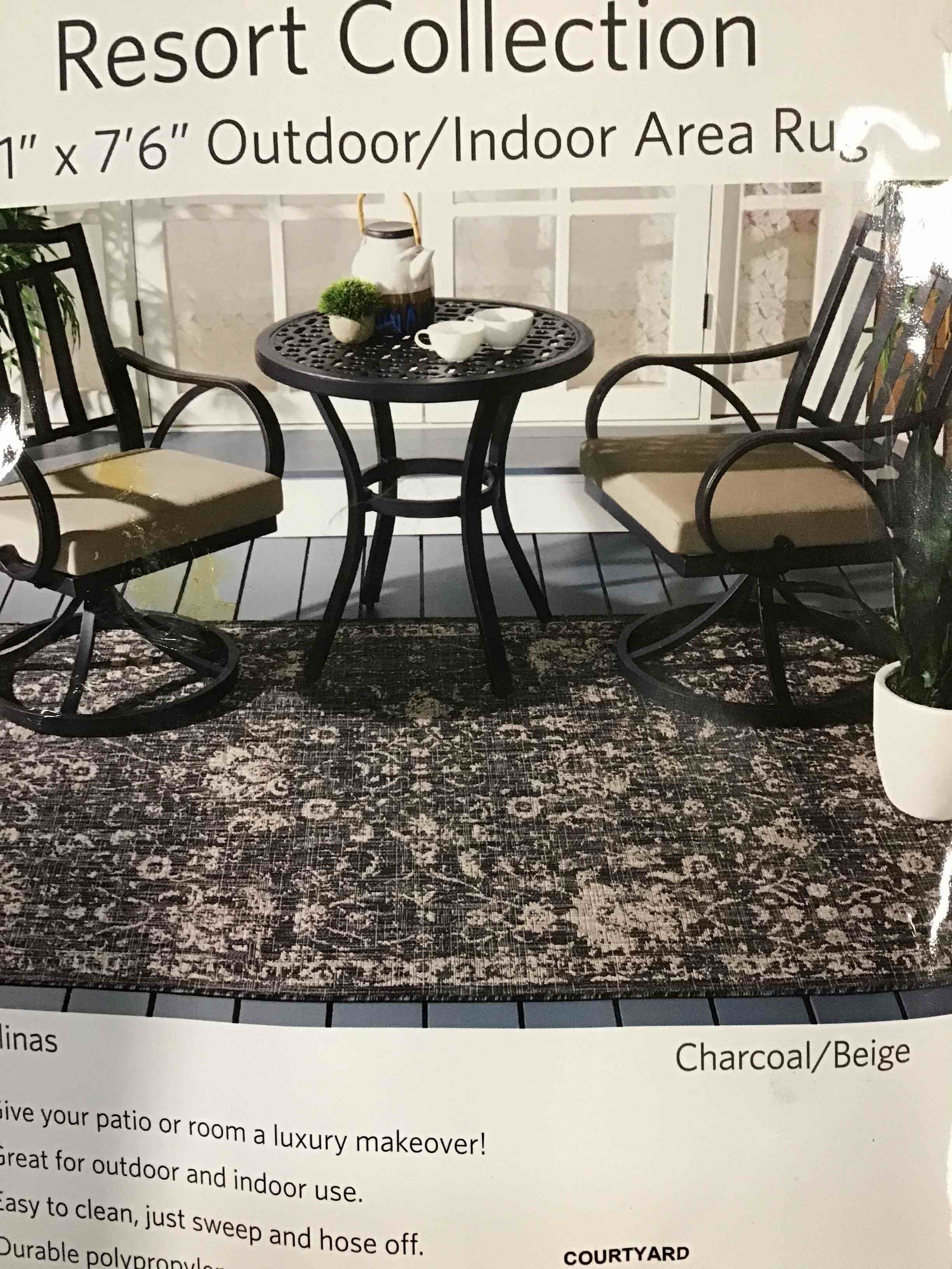 sadavieh resort collection 5.1”x 7.6” outdoor area rug  