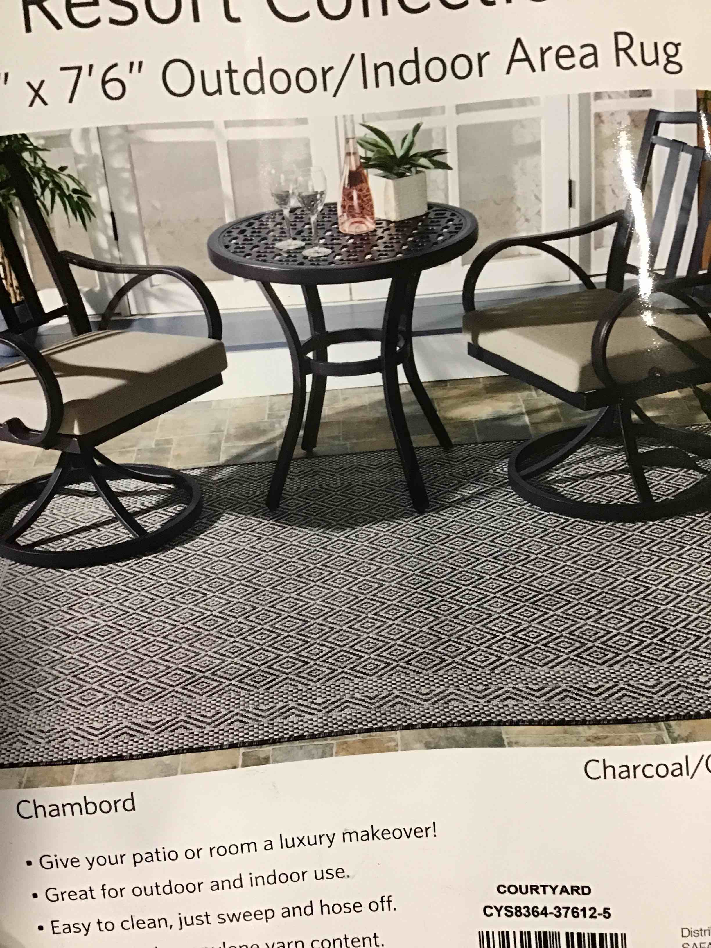 sadavieh resort collection 5.1”x 7.6” outdoor area rug