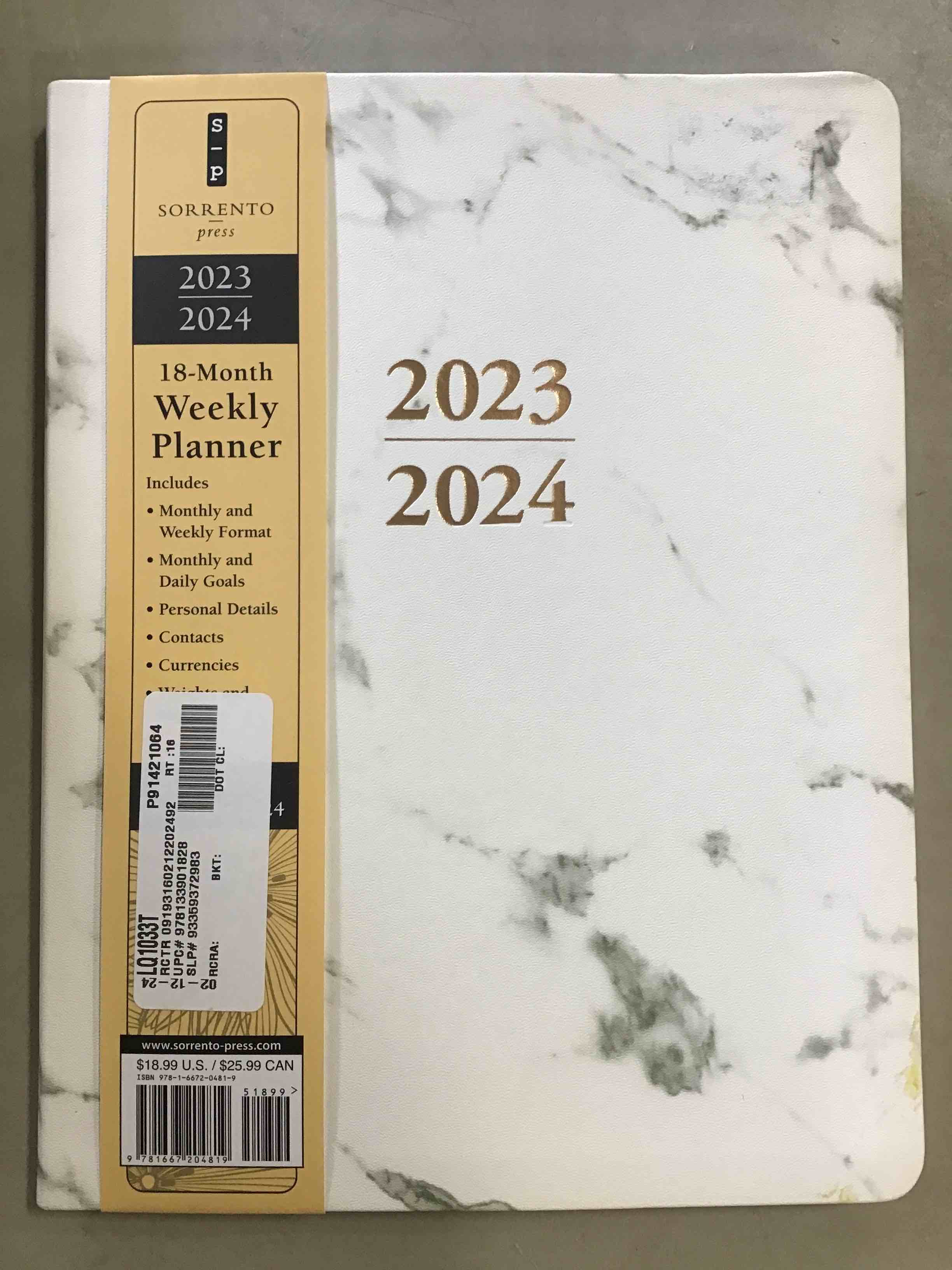 Sorrento Press 2023 2024 18 Mount Weekly Planner Sorrento press 2023 2024 18 mount weekly planner