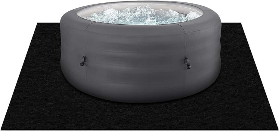 Actomall Hot Tub Mat for Inflatable Tub, 78.5'' Hot Tub Insulated Pad for Hottub, 0.4'' Thickened Non Slip Eva Padding Inflatable Hot Tub & Outdoor Pool Base Mats for Protection & Heat Insulation