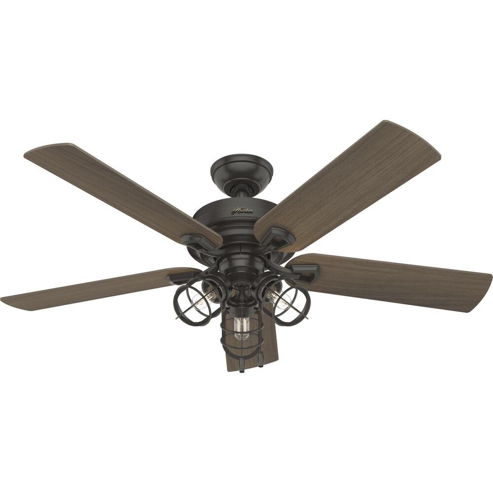Hunter® Lantern View 52" Noble Bronze Indoor/Outdoor LED Ceiling Fan