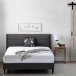 Scarlett Upholstered Platform Bed with Triple-Lined Headboard