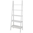 72 in Ladder Bookcase White