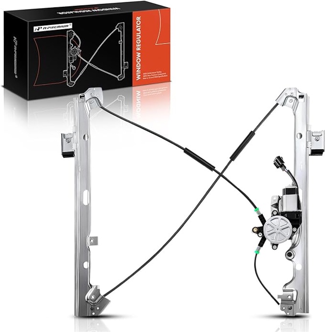 A-Premium Front  Power Window Regulator W/Motor Replacement 