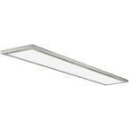 48 in. x 10 in. White Wood End Cap LED Flush Mount Ceiling Light 4200 Lumens 3000K 4000K 5000K Kitchen Office