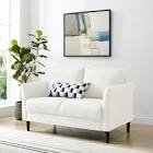 Felices 53.14" Linen Fabric Loveseat, Mini Sofa Loveseat, 2 Seater Sectional Small Loveseat