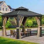 10 Ft. W x 10 Ft. D Aluminum Patio Gazebo