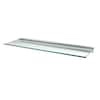 Glacier 48 in. W x 12 in. D Clear Glass Shelf with Silver Bracket Decorative Shelf Kit