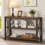 Rustic Oak + Black Sofa Table