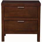 Milburn 2 Drawer Nightstand, Cappuccino