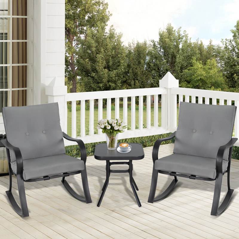 Gros Metal 2 - Person Outdoor Conversation Sets with Cushions