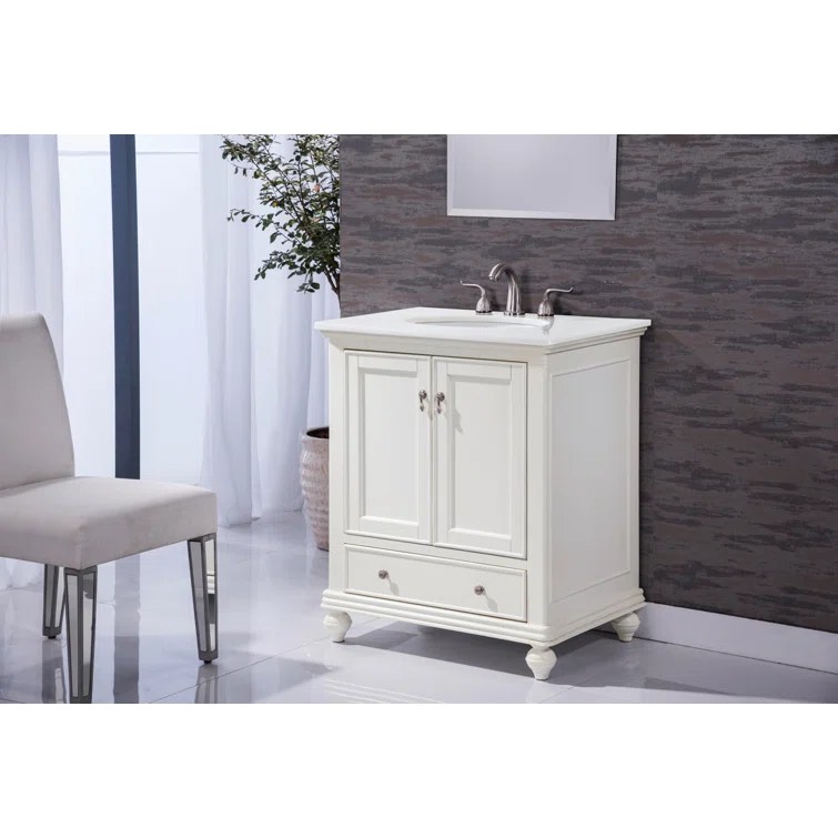 Launceston 30" W x 21" D x 35" H Single Bathroom Vanity Set