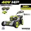 40-Volt HP Brushless 21 in. Whisper Series Cordless Walk-Behind Multi-Blade Push Mower - (2) 6.0 Ah Batteries & Charger