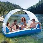 Intex 57252S Sea Breeze Inflatable Floating Island with Canopy 93in x 71in x 63in