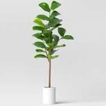 Artificial Fiddle Leaf Tree 30 in. White