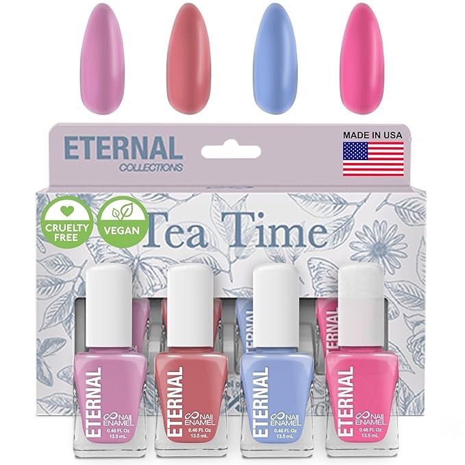 Eternal Nail Polish Set 4 Piece Kit: Long Lasting, Quick Dry and Cruelty Free. Made in USA - 0.46 Fluid Ounces Each (Call Me Boss Lady)