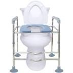 Raised Toilet Seat with Arms, 22in Width, Height Adjustable, Reinforced and Anti-Skid Design, Commode Chair and Safety Frame for Most Toilets?Bathroom Assist Frame for Elderly, Handicap?Widen?
