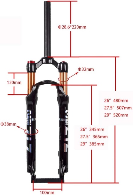 Bolany MTB Fork Mountain Bike Suspension Fork?26/27.5/29 inch Air 
