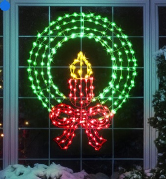 The 36" Ultrabright Candled Wreath