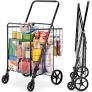 VEVOR 41.1-in Shelf Utility Cart, Heavy-Duty Metal Frame, 110 lbs. Load Capacity, Black