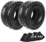 Combo Pack 15x6.00-6 Lawn Mower Tires (2 Tires+3 Tubes), 4-PLY Replacement Tires with Inner Tubes, Rims Not Included