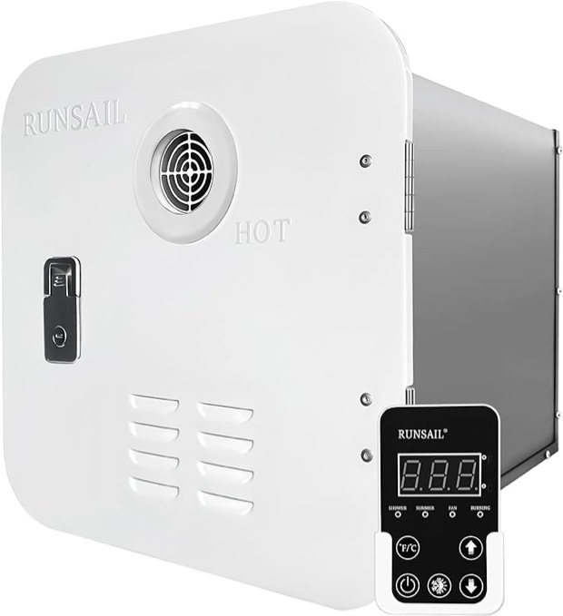 RUNSAIL® RV Tankless Water Heater,65,000 BTU,Max 3.96 GPM,with White Door and Remote Controller,High Efficiency,Winter-Summer Mode Can be Switched Manually or Automatically,Compatible with all RVs